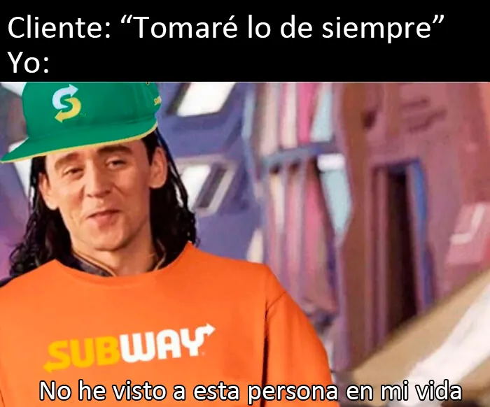 Loki en un Subway haciendo lo suyo