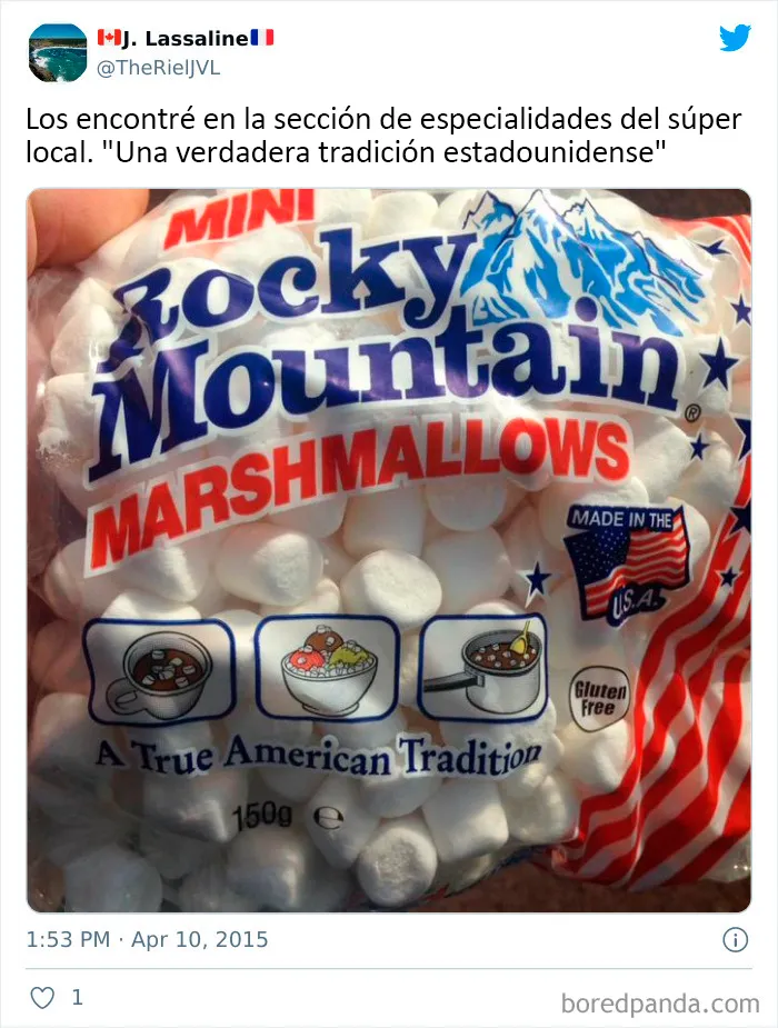 Así es la sección de "comida estadounidense" en diferentes países