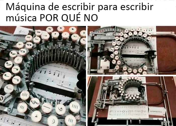 Máquina de escribir para escribir música