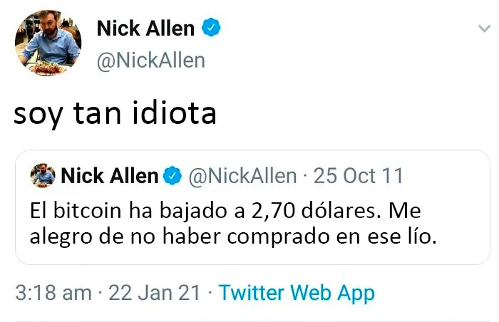 Se arrepiente de su decisión