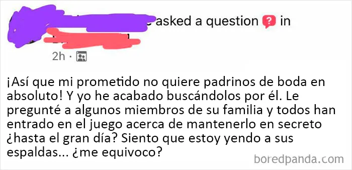 Empezar el matrimonio yendo en secreto contra los deseos de tu prometido... vaya