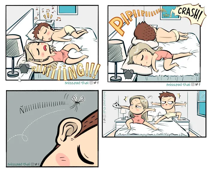 Esta artista retrata la vida con su novio en estos divertidos y atrevidos cómics (nuevas imágenes)