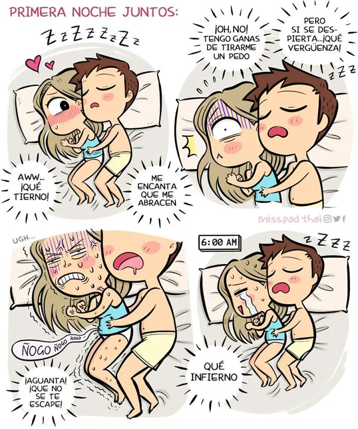 Esta artista retrata la vida con su novio en estos divertidos y atrevidos cómics (nuevas imágenes)
