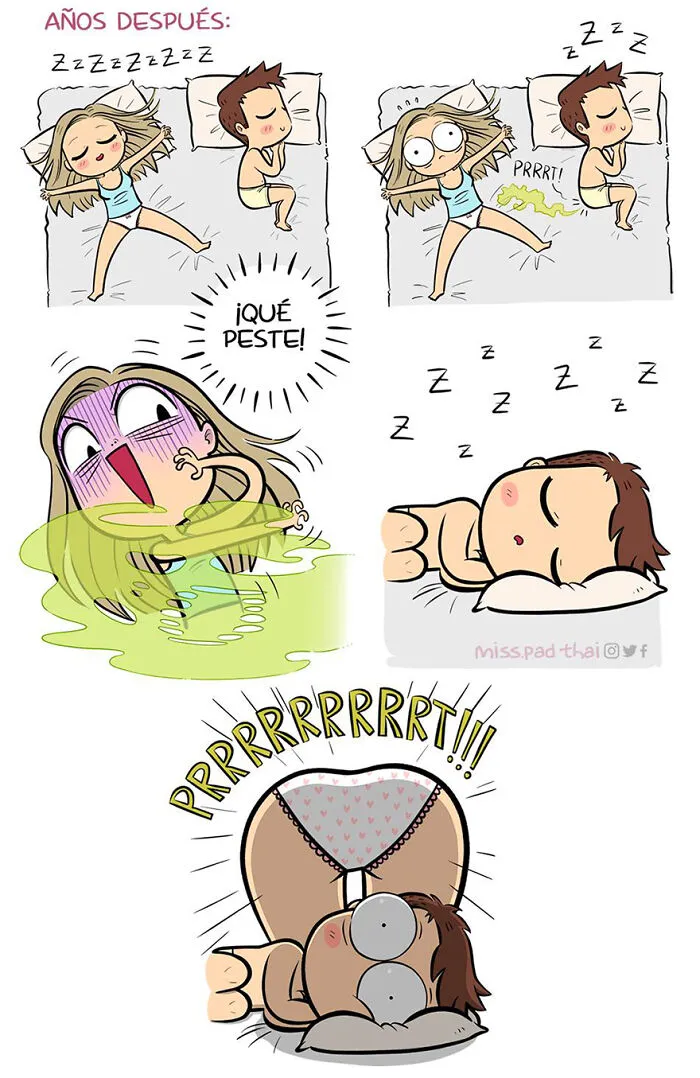 Esta artista retrata la vida con su novio en estos divertidos y atrevidos cómics (nuevas imágenes)