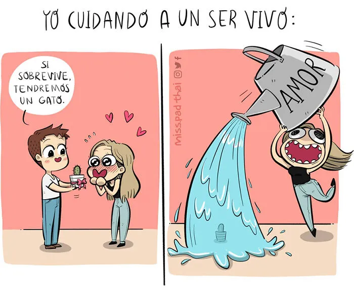 Esta artista retrata la vida con su novio en estos divertidos y atrevidos cómics (nuevas imágenes)