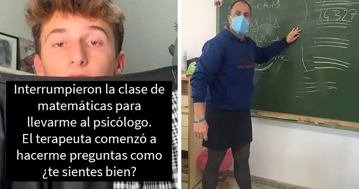 Estos profesores se pusieron falda en clase para protestar por la expulsión de un estudiante