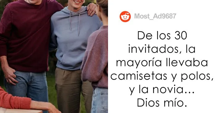 Esta mujer se pregunta si se equivocó al “opacar” a la novia en una boda muy informal