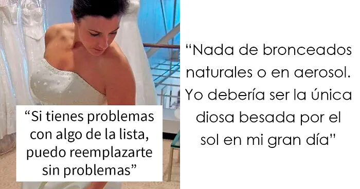 Esta novia lunática envió una lista de normas demenciales a sus damas de honor, y la gente alucina