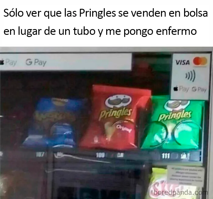 Gracias, odio las bolsas de Pringles