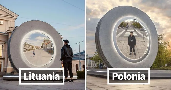 Lituania y Polonia han construido un "portal" que conecta dos de sus ciudades y a la gente le encanta