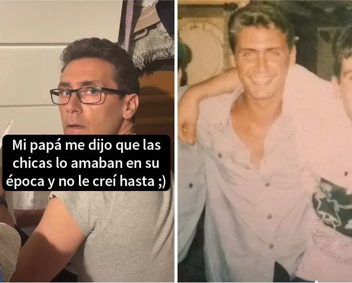 20 Hijos que se dieron cuenta de que sus padres molaban más que ellos y compartieron sus fotos en un reto de Tiktok