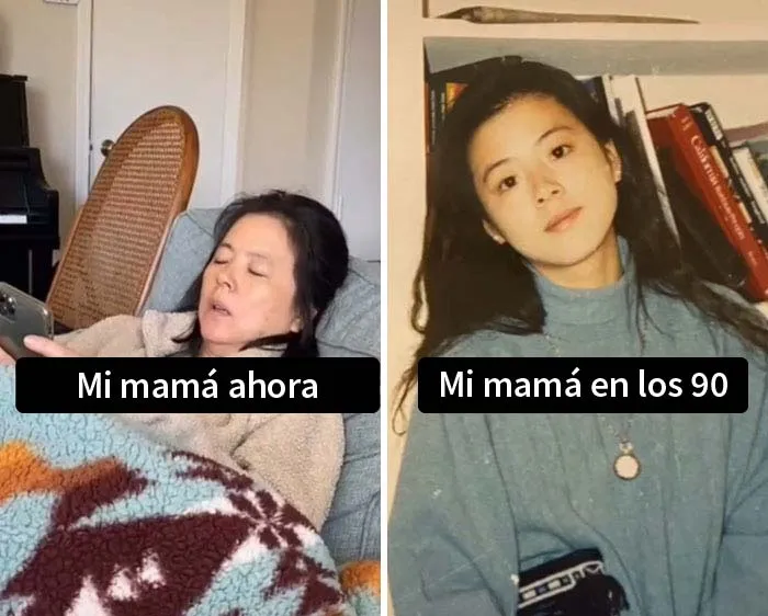 20 Hijos que se dieron cuenta de que sus padres molaban más que ellos y compartieron sus fotos en un reto de Tiktok