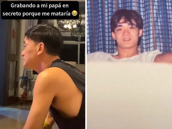 20 Hijos que se dieron cuenta de que sus padres molaban más que ellos y compartieron sus fotos en un reto de Tiktok