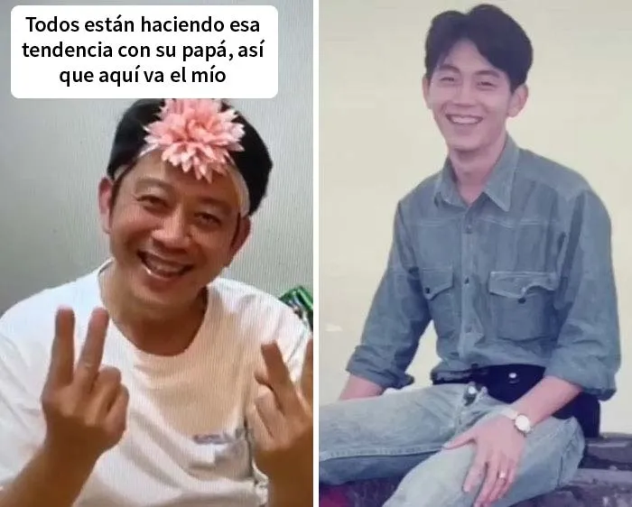 20 Hijos que se dieron cuenta de que sus padres molaban más que ellos y compartieron sus fotos en un reto de Tiktok