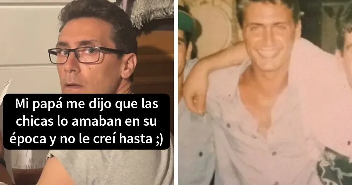 20 Hijos que se dieron cuenta de que sus padres molaban más que ellos y compartieron sus fotos en un reto de Tiktok