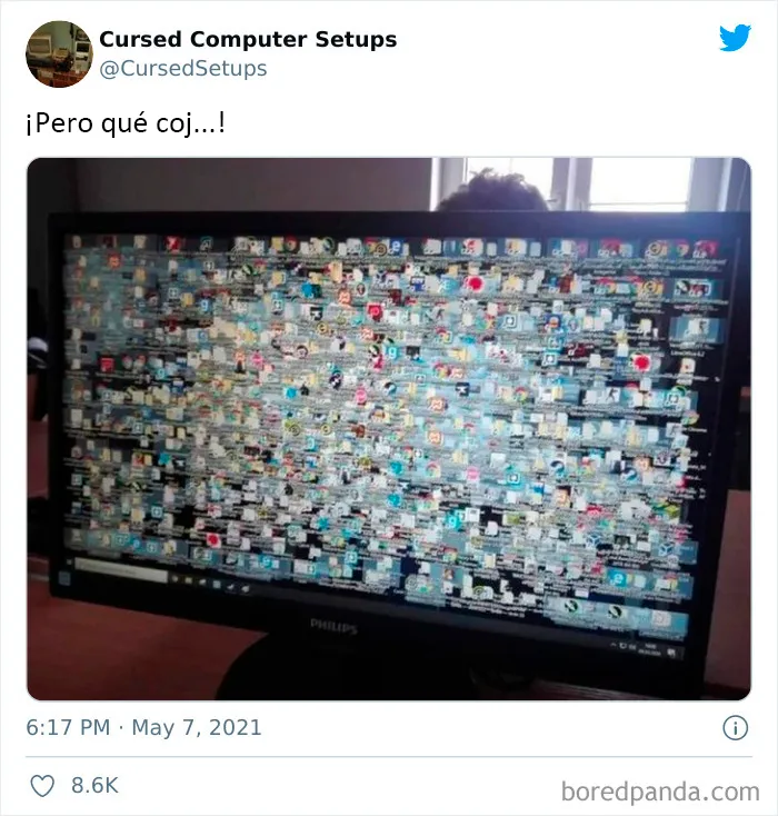 25 Ordenadores tan terriblemente configurados que sólo se pueden describir como "malditos", según esta cuenta de Twitter