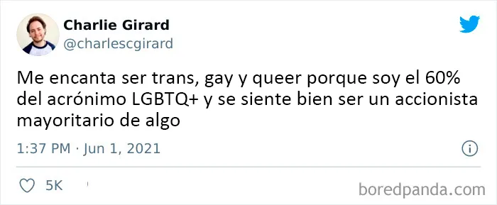 20 Tuits muy divertidos que la comunidad LGTBQ+ compartió este mes del orgullo