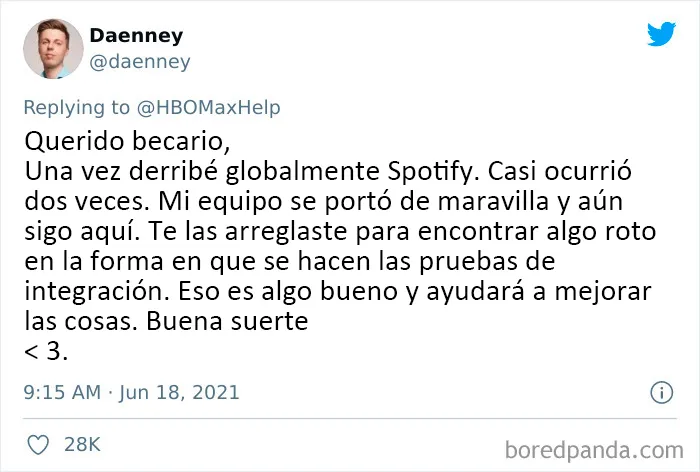 La gente comparte sus mayores fallos laborales en un intento de consolar a un becario de HBO que cometió un error