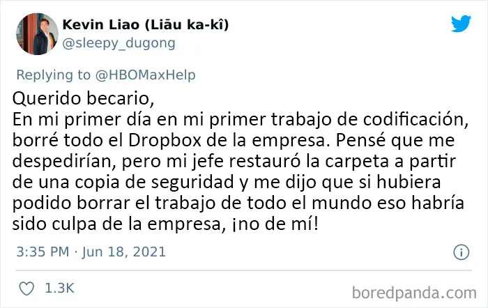 La gente comparte sus mayores fallos laborales en un intento de consolar a un becario de HBO que cometió un error