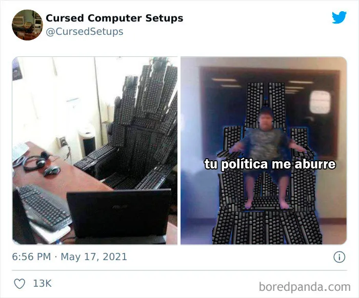 25 Ordenadores tan terriblemente configurados que sólo se pueden describir como "malditos", según esta cuenta de Twitter