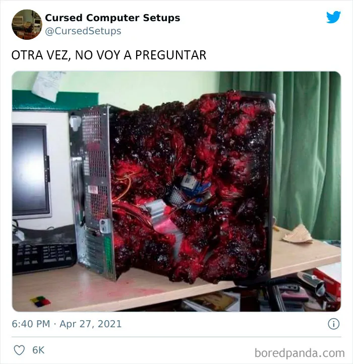 25 Ordenadores tan terriblemente configurados que sólo se pueden describir como "malditos", según esta cuenta de Twitter