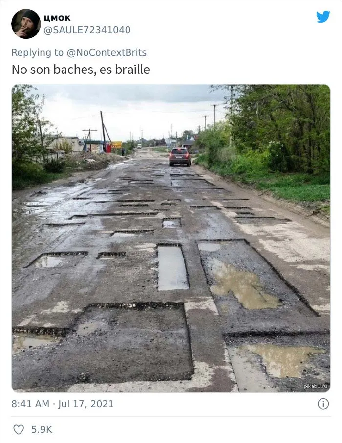 La gente comparte las peores carreteras de sus países después de que un británico se "queje" de una calle llena de baches y aquí están 20 de las más aterradoras