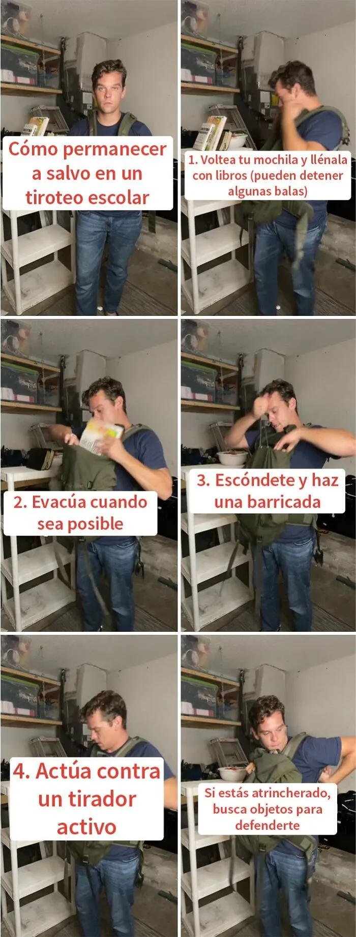 Mantenerse a salvo en un tiroteo en la escuela