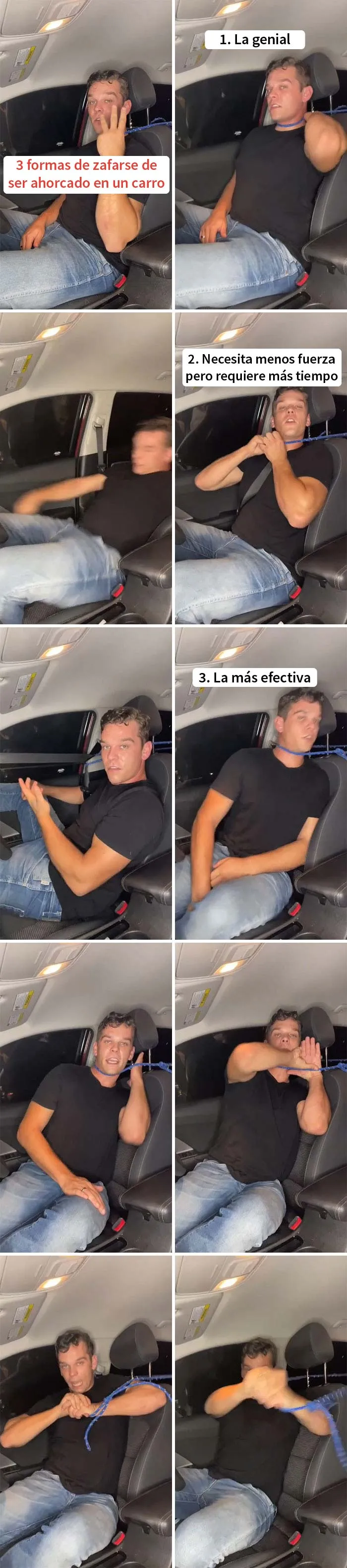 Maneras de escapar de ser ahorcado en un coche