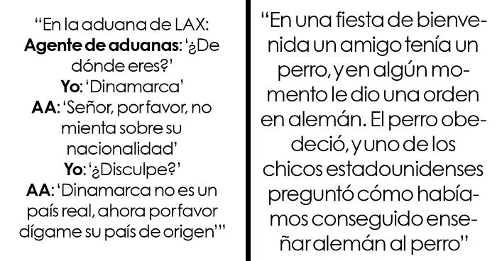 40 Cosas que los estadounidenses han dicho y que la gente ha considerado extrañas