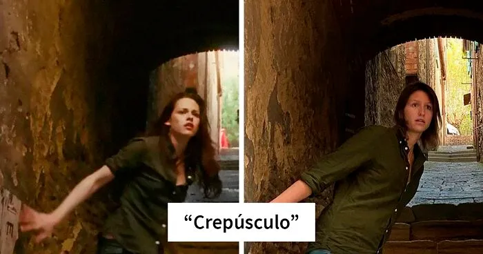 Encontramos la ubicación exacta de algunas películas e intentamos recrear sus escenas lo mejor posible (16 imágenes)