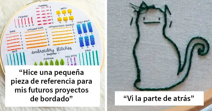 40 personas que mostraron sus mejores trabajos de bordado