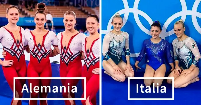 Estas gimnastas alemanas se opusieron a la sexualización al usar trajes de cuerpo entero en lugar de sus antiguos atuendos reveladores