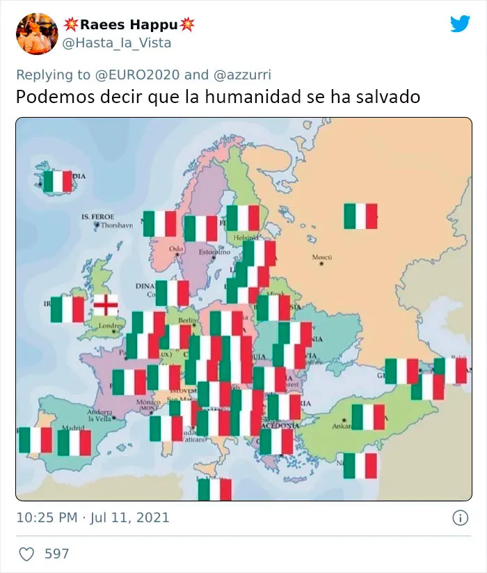 15 De los mejores memes y reacciones tras perder Inglaterra la Eurocopa ante Italia