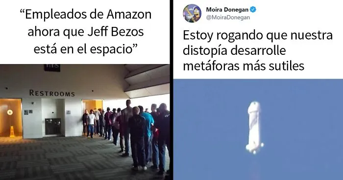 Todos se ríen del lanzamiento espacial de Bezos en internet, y aquí tienes 30 de las mejores bromas y memes
