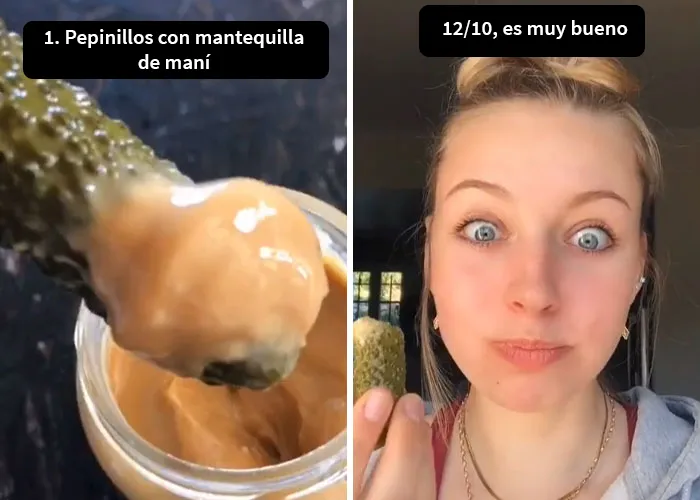 Esta mujer no embarazada probó y valoró los antojos de comida más extraños que tienen las mujeres embarazadas