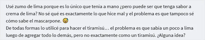 Cambié el limón por lima y ahora la crema sabe a lima, ¿qué es lo que hice mal?