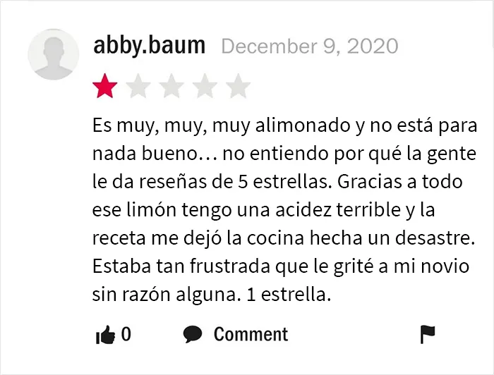 No creo que puedas culpar a la receta por tu desorden y tus problemas de ira