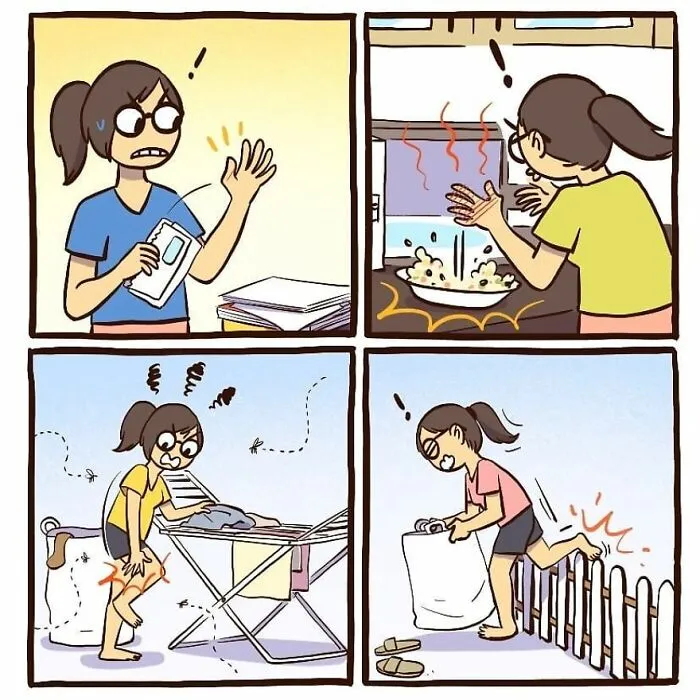 Esta artista ilustra su relación con su marido informático en 20 cómics adorables (nuevas imágenes)