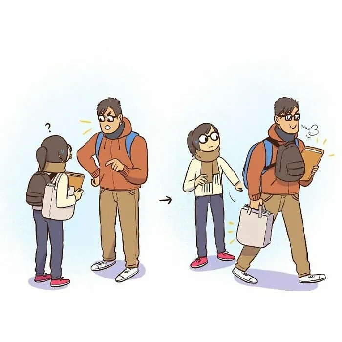 Esta artista ilustra su relación con su marido informático en 20 cómics adorables (nuevas imágenes)