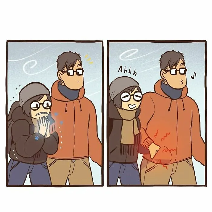 Esta artista ilustra su relación con su marido informático en 20 cómics adorables (nuevas imágenes)