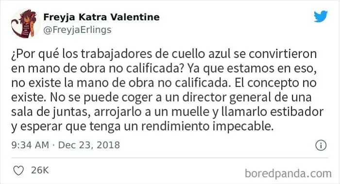 ¿Por qué los trabajadores de cuello azul se convirtieron en mano de obra no calificada?