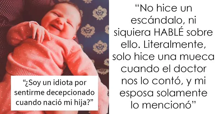 Este papá de 3 niñas se sintió decepcionado cuando nació su 4ª hija, y su madre lo llamó “misógino”