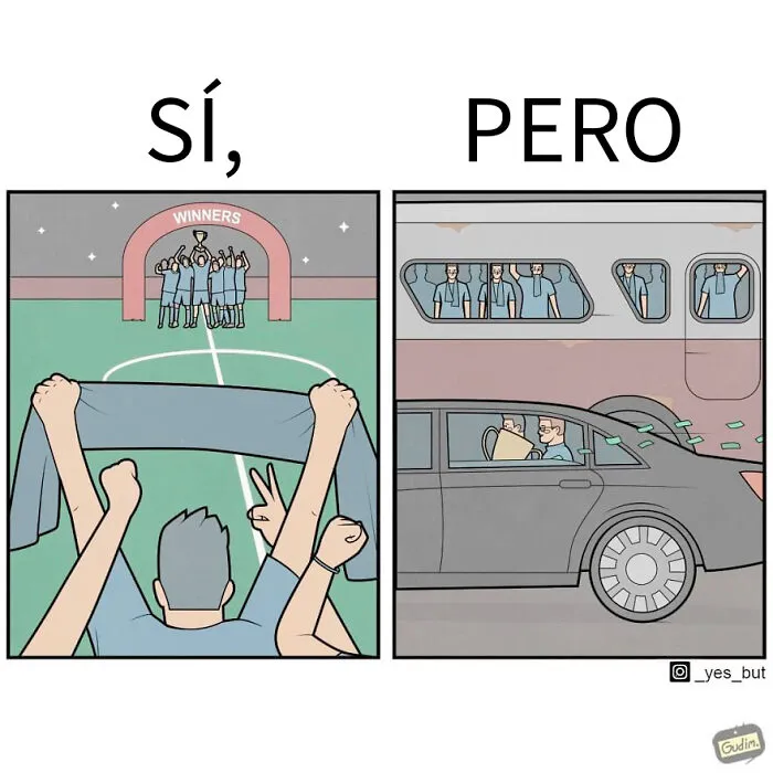 Este artista critica nuestra sociedad mostrando dos caras distintas de la misma historia (10 cómics)