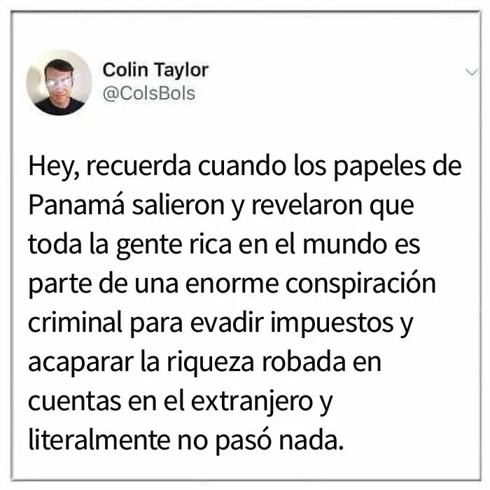 El robo sólo es un robo cuando lo hacen los pobres…