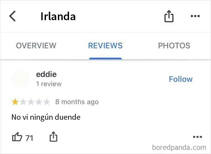 Esta cuenta de Twitter publica divertidas reseñas encontradas en Internet, aquí tienes 18 de las más divertidas