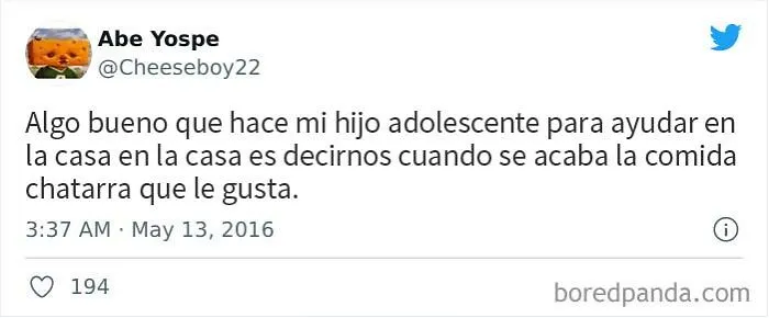 20 Divertidos tuits de padres educando a sus hijos adolescentes