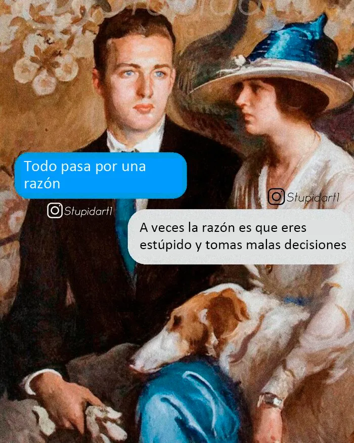 Este artista pone diálogos a los cuadros, y el resultado es tan profundo como divertido (20 imágenes)