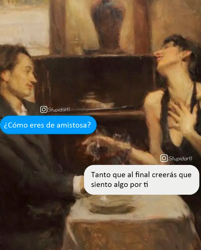 Este artista pone diálogos a los cuadros, y el resultado es tan profundo como divertido (20 imágenes)