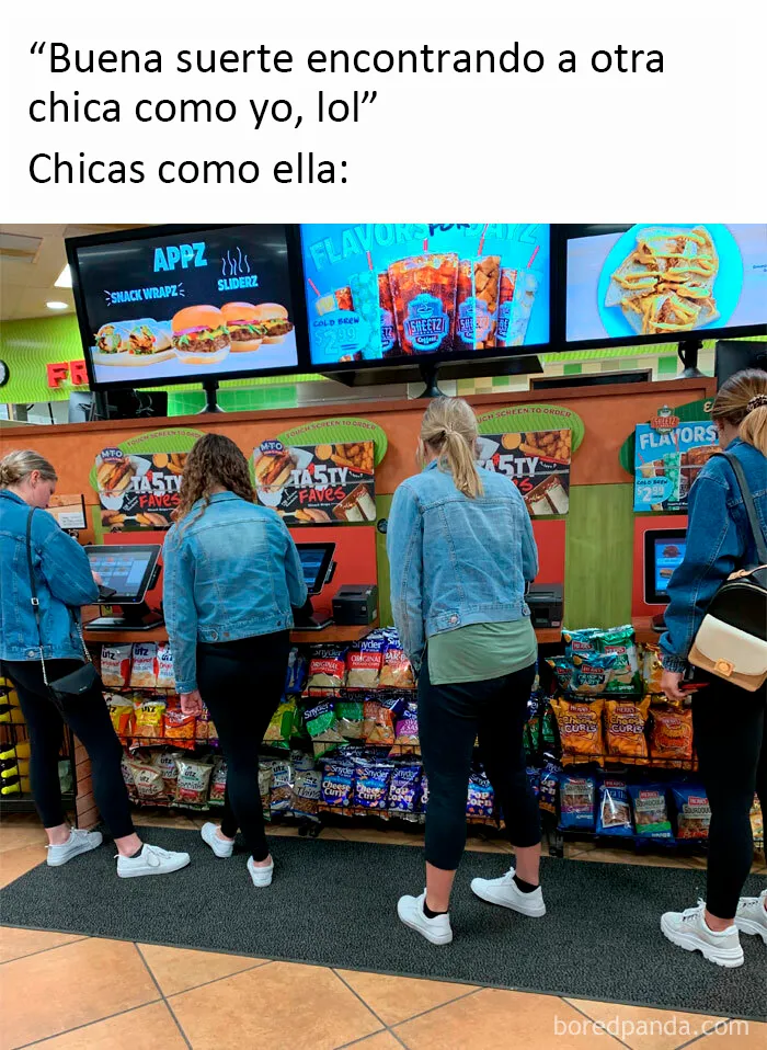 Mi hermana publicó esto en Facebook. Ella definitivamente también viste así