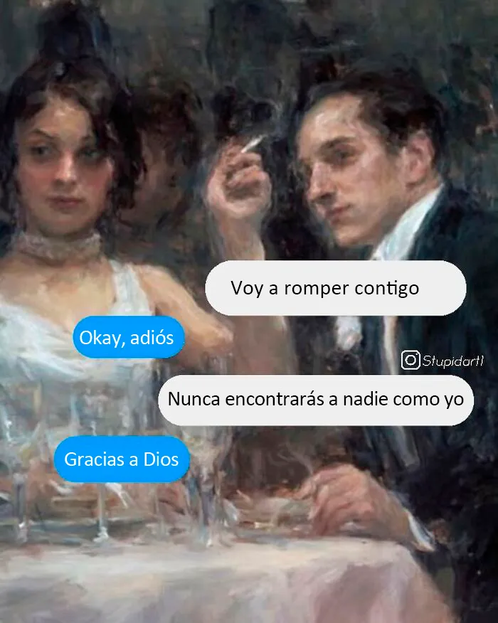 Este artista pone diálogos a los cuadros, y el resultado es tan profundo como divertido (20 imágenes)